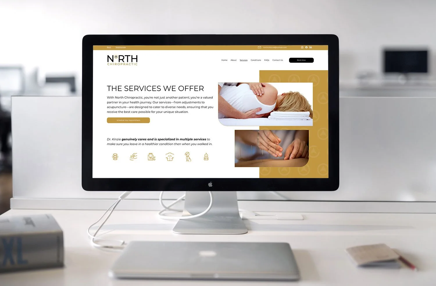 North Chiropractic website design created by Kayla Duffney Creative