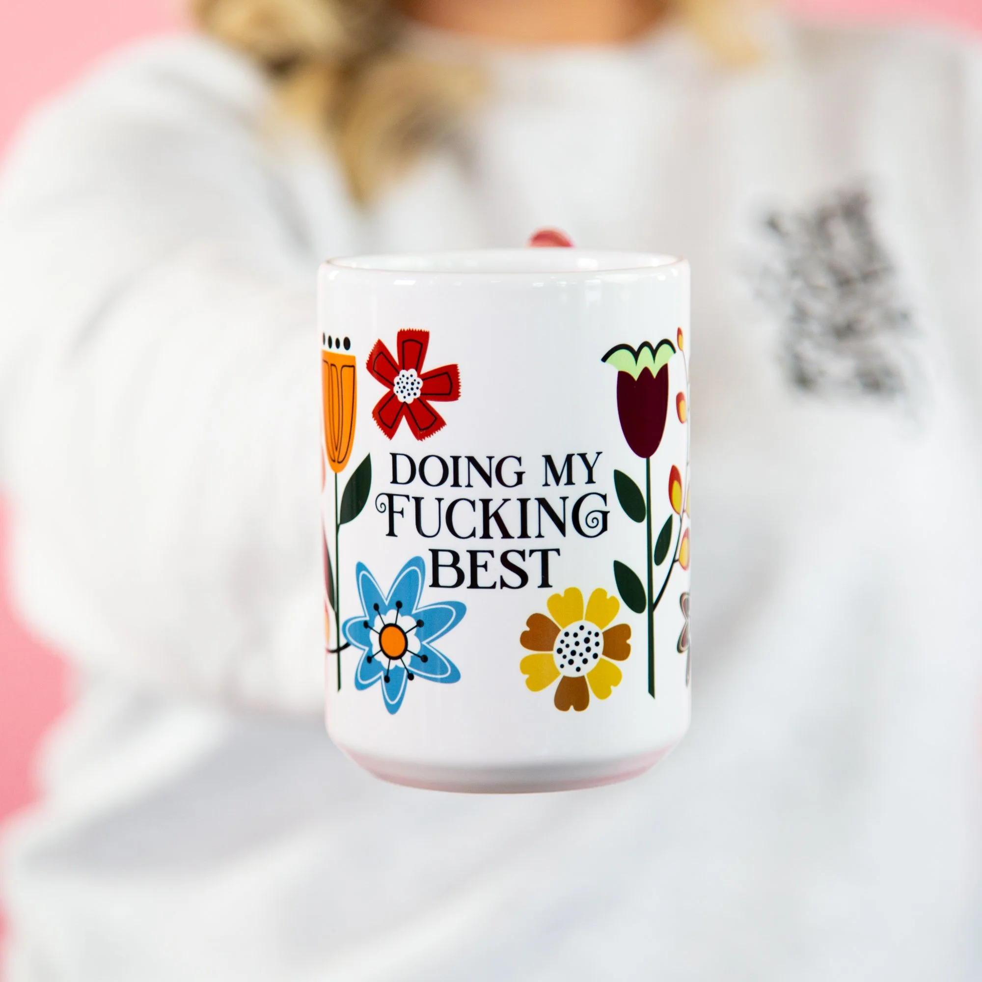 "Doing my f*cking best" coffee mug photographed by Kayla Duffney Creative.