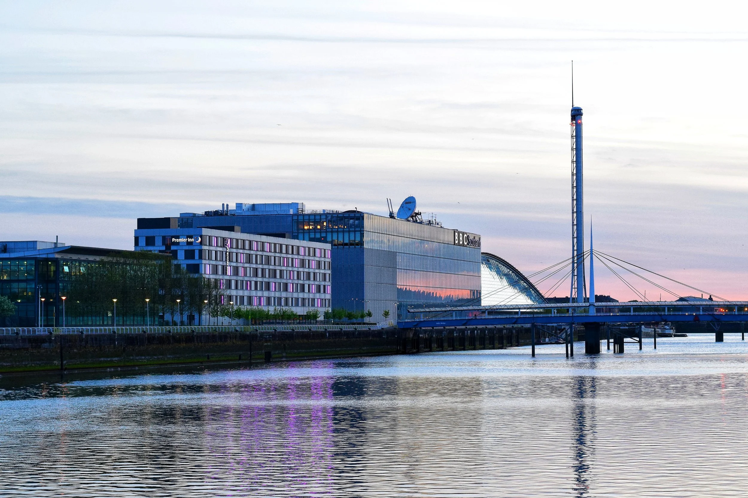 Sunset On The Clyde, Glasgow, Scotland