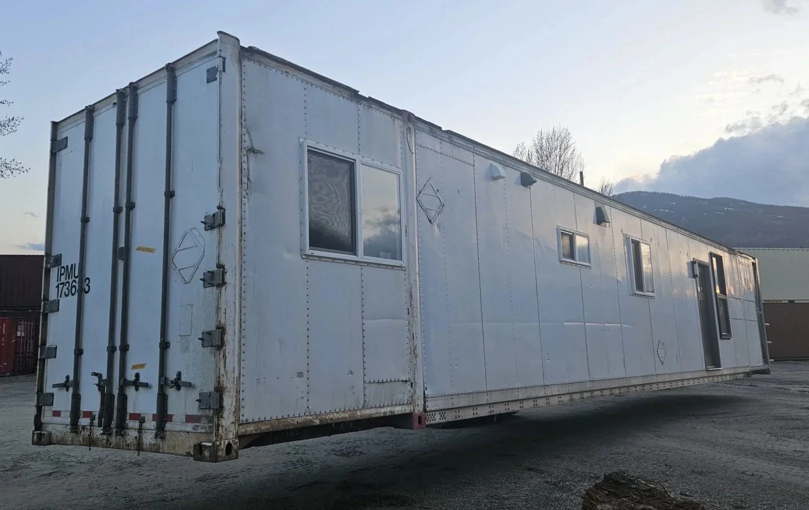 Completed 53-ft container house exterior