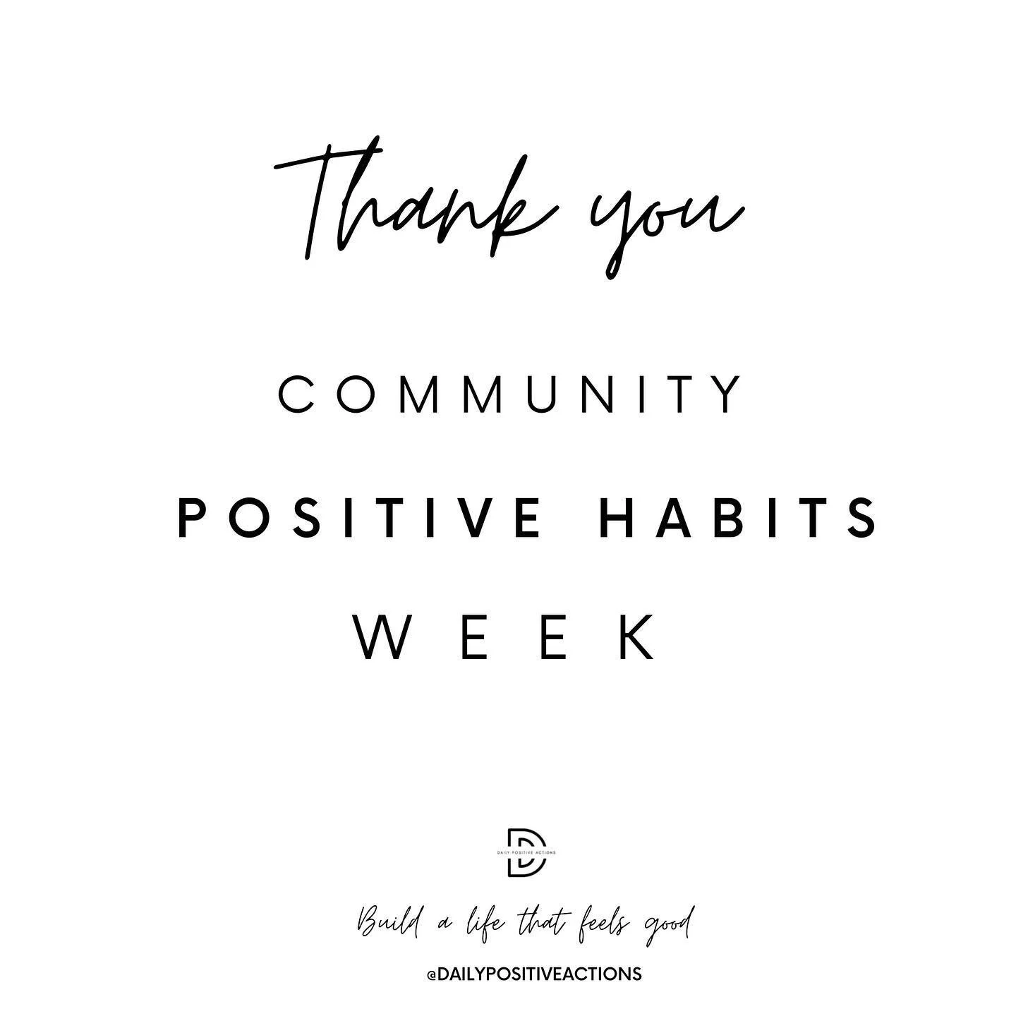 Daily Routine + : Thank you for being part of Positive Habits Week over the last 5 days. 
&mdash;&mdash;&mdash;-
We will by checking in live on Wednesday discussing daily routines, positive habits &amp; how small changes can optimism our lives. 
&mda