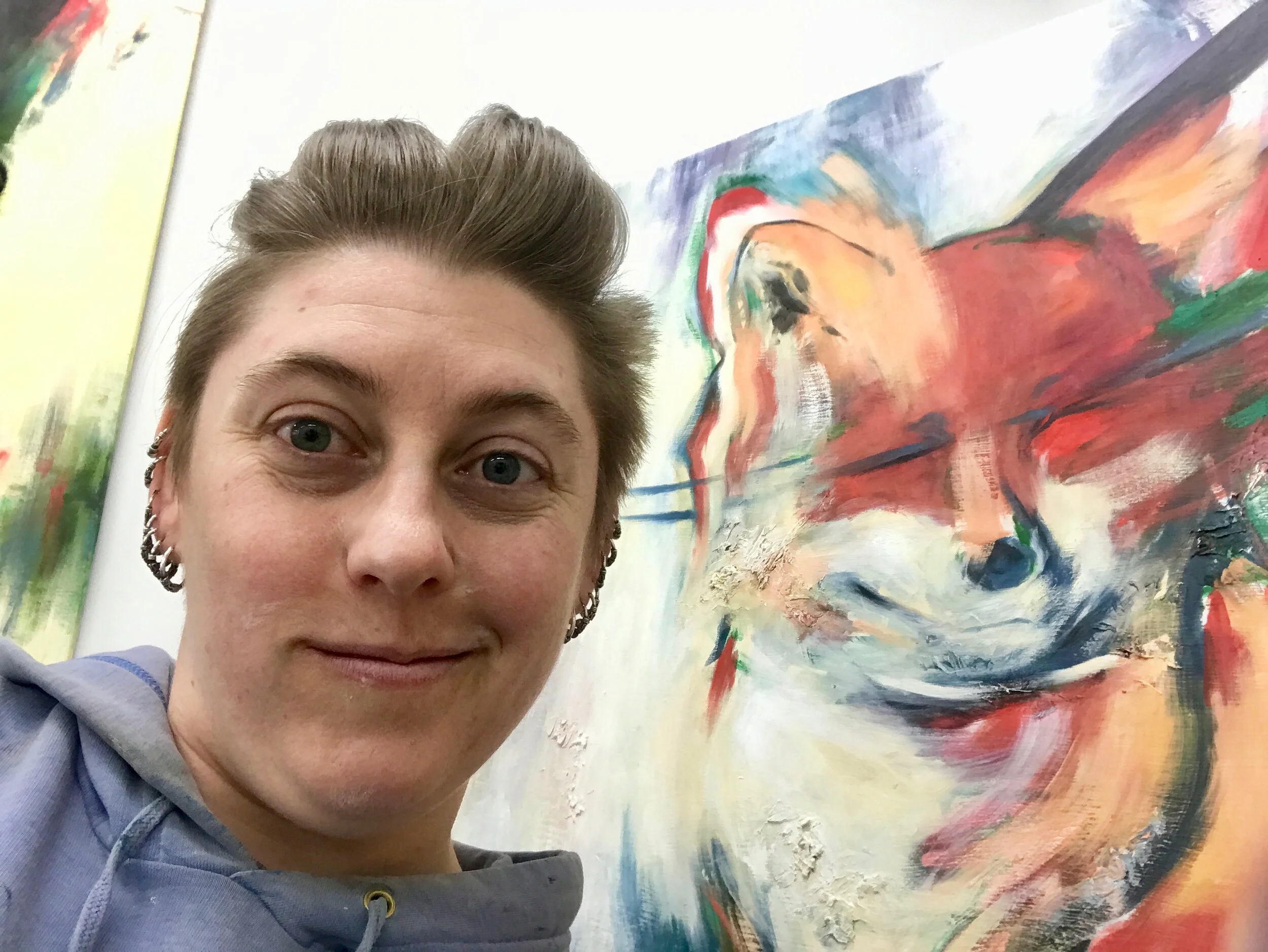 Kristina and Fox. Yes. She has paint on her face. As per usual.