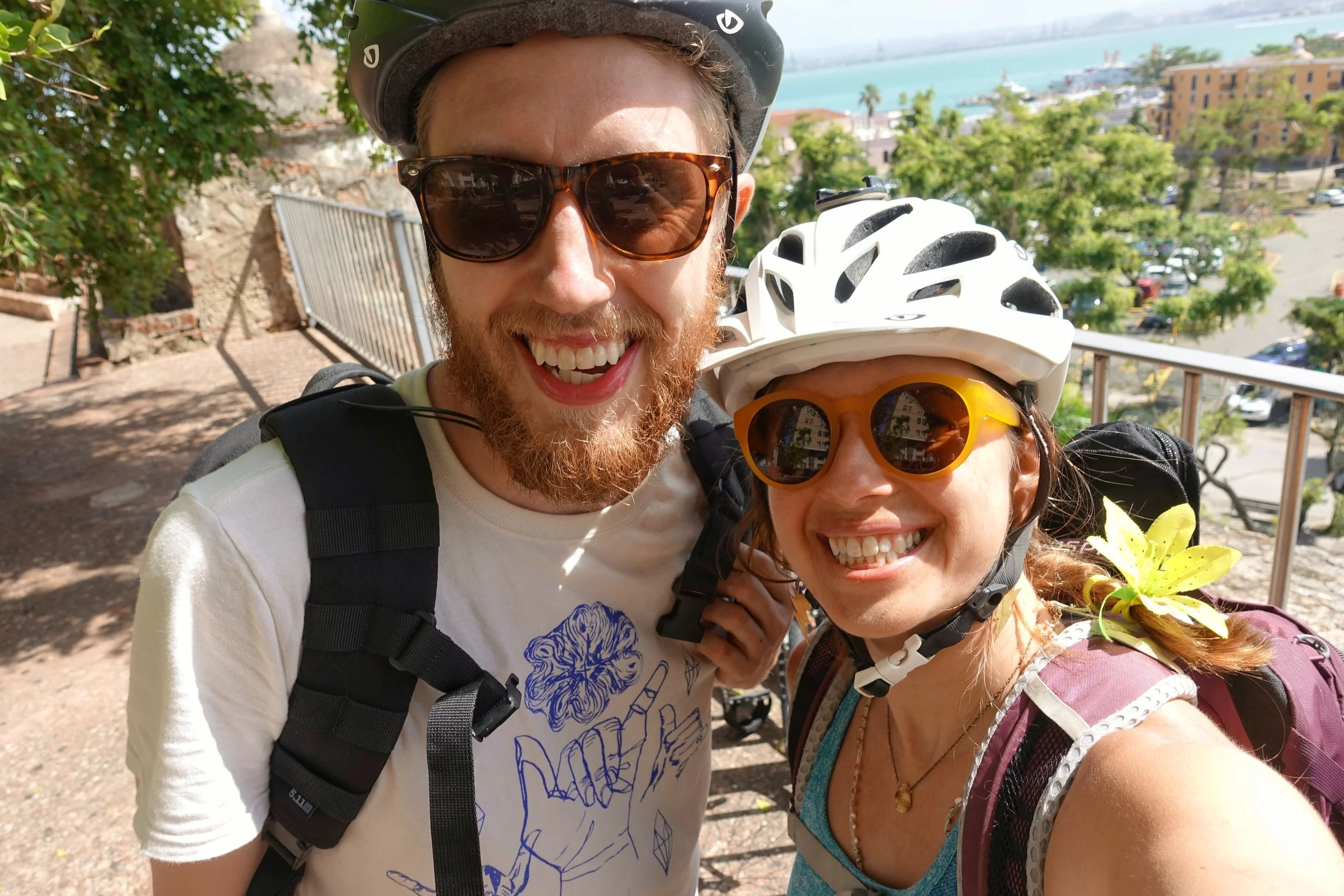 Riding through San Juan with my Warmshowers host, Stephen. 
