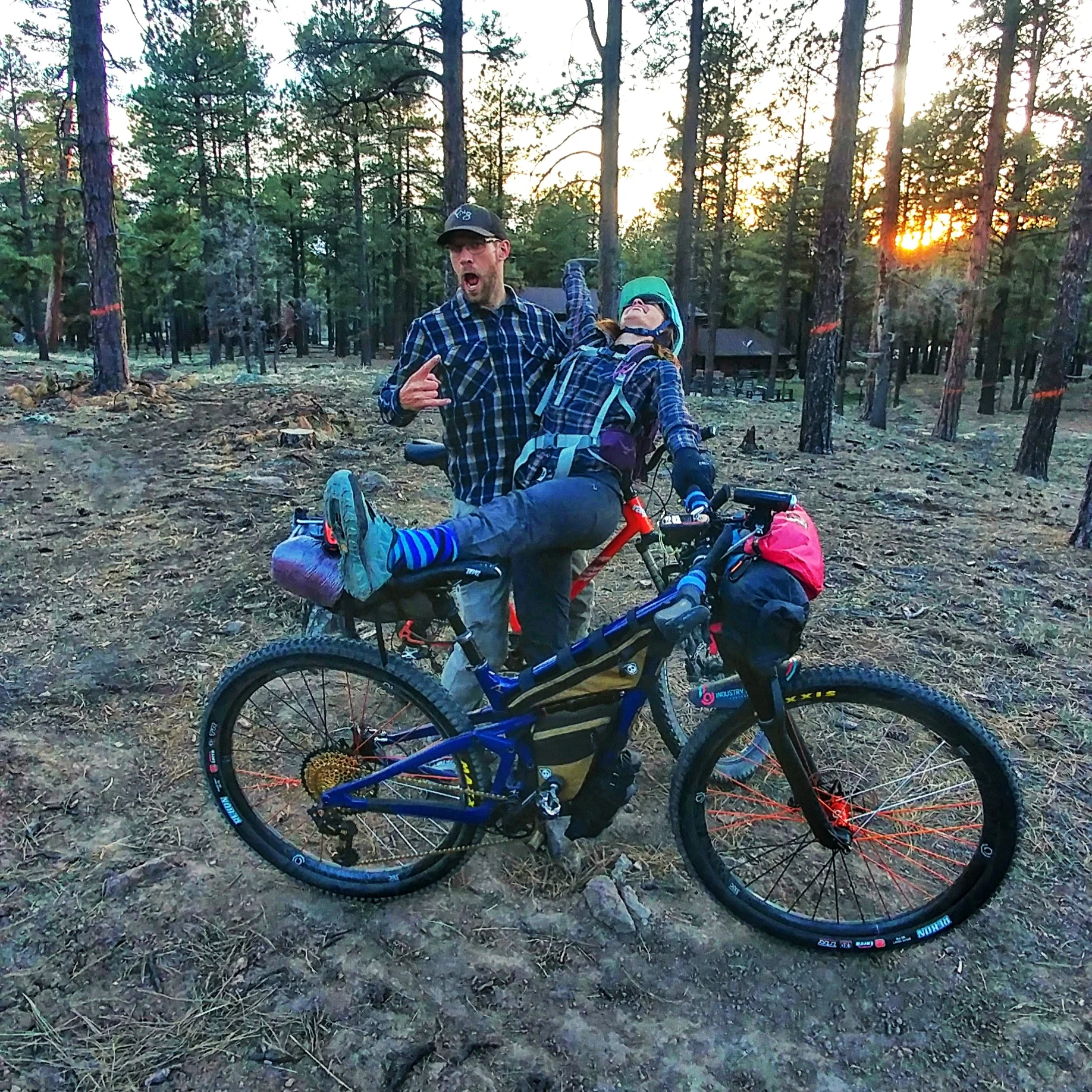 Silliness as usual with my best friend Spenser. hashtag flannel twins. This guy was so amazing and helped me build my bike up for the race and let Cody and I retreat to his house to recover from pneumonia. (And recover post AZTR… ha. Thanks buddy!)