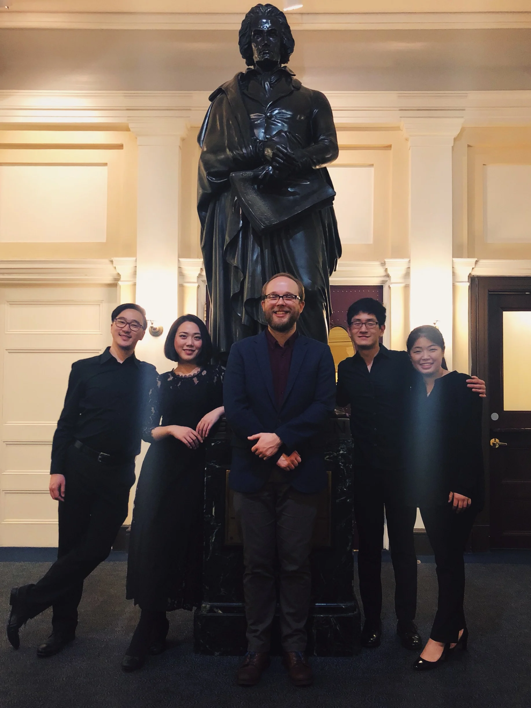 With violinist Shuxiang Yang, composer Cody Forrest, Cellist John Lee and violist Sohui.