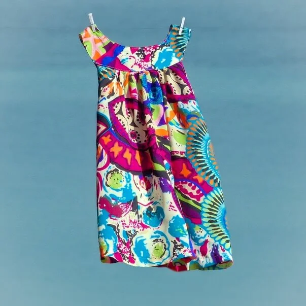 tropical girls dress back