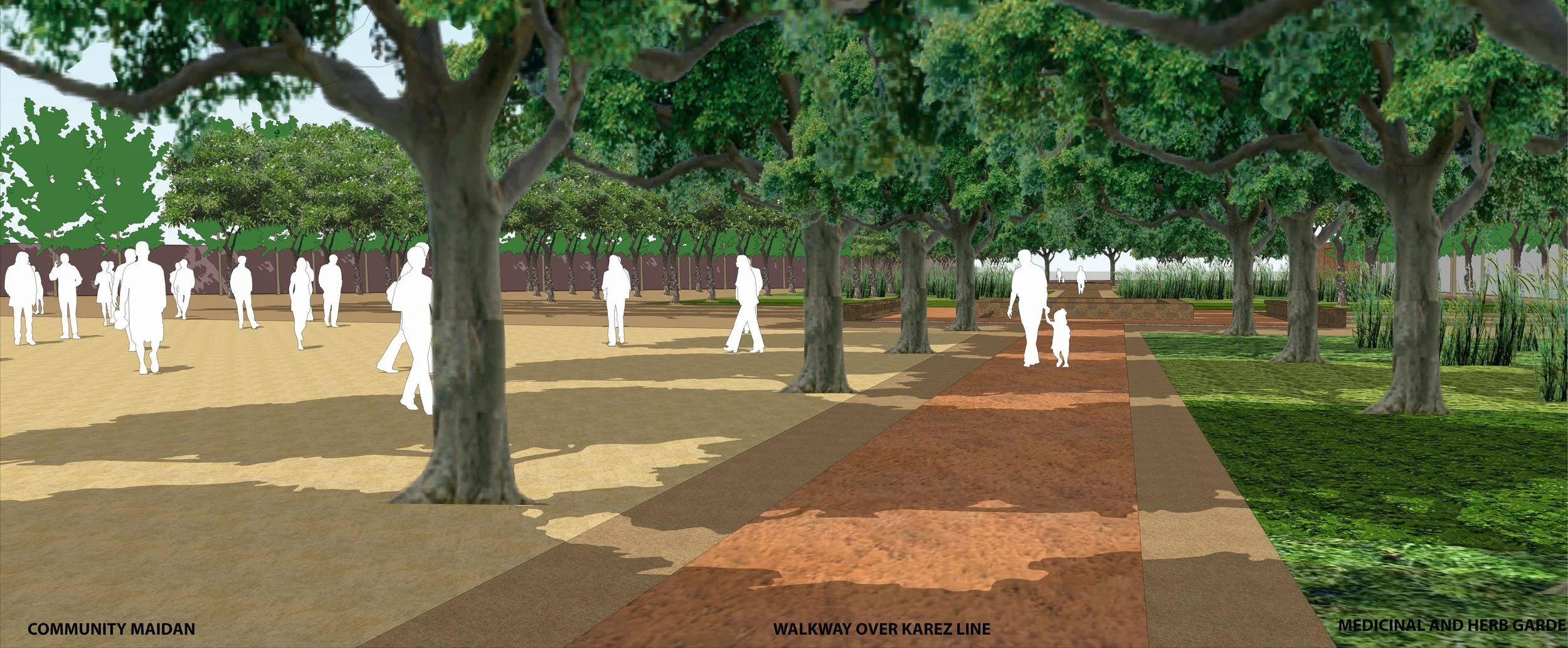 Ficus-Landscape-Bidar-Karnataka-heritage-water channel-render-view