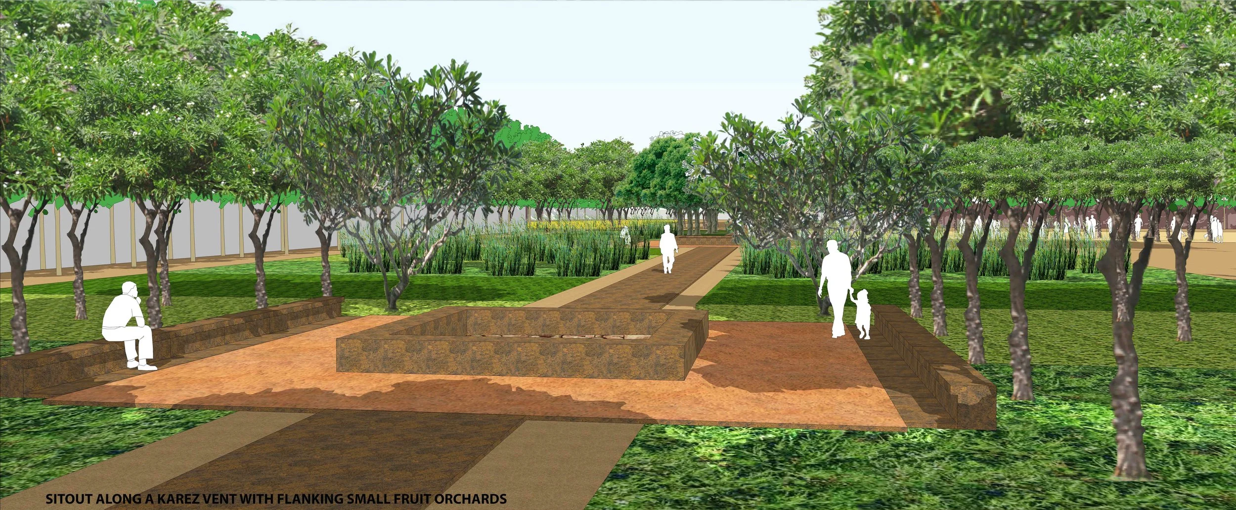 Ficus-Landscape-Bidar-Karnataka-heritage-water channel-render-view