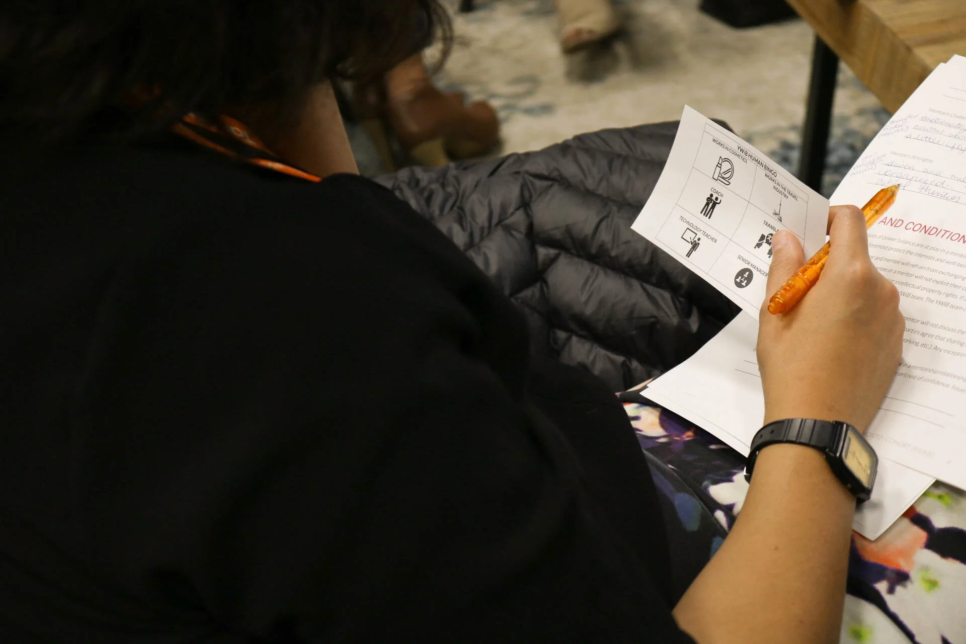 SheMentors Bingo activity