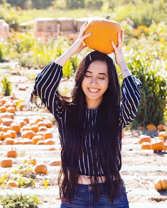 Just a girl and her pumpkin 🎃