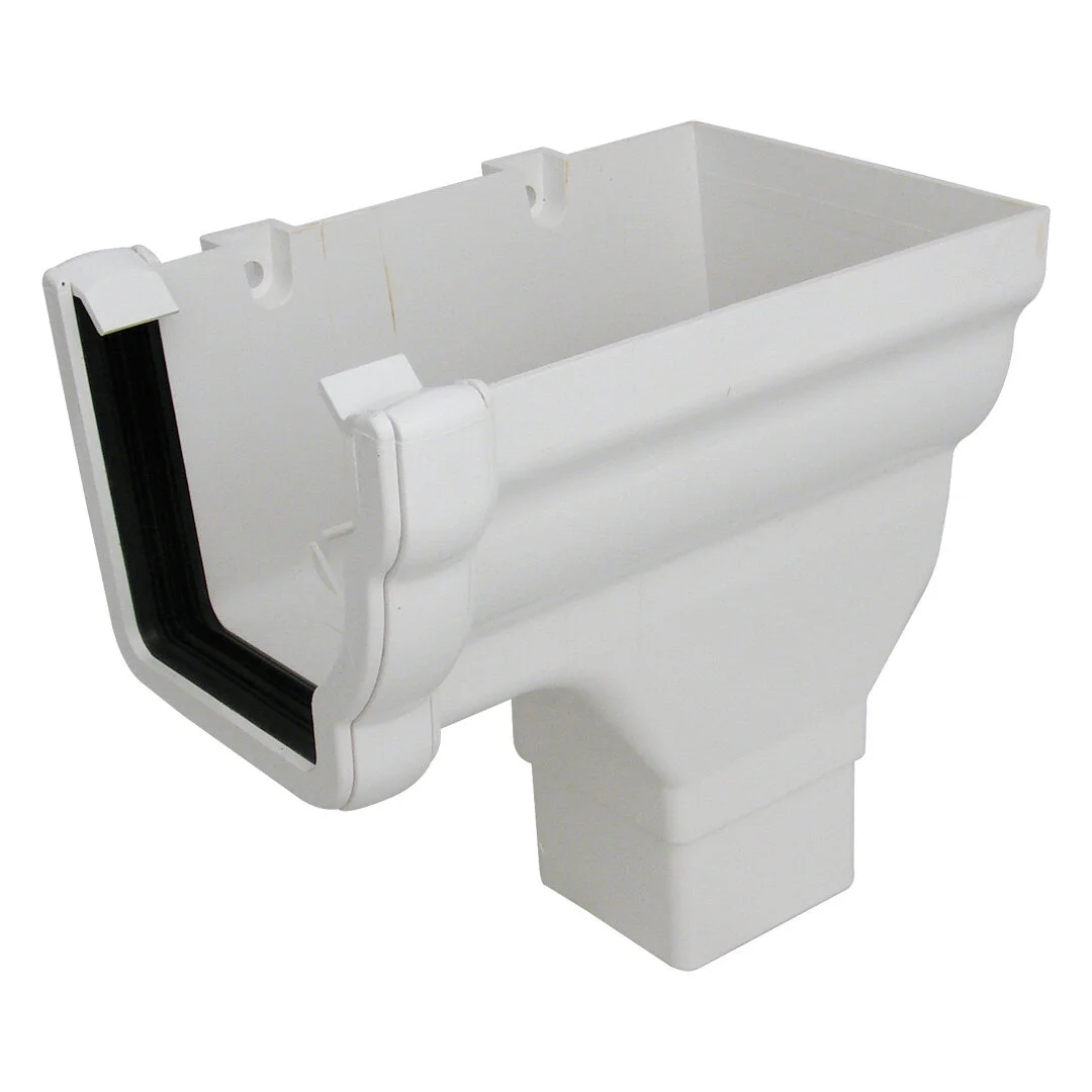 Niagara Ogee Guttering Stopend Outlet Square