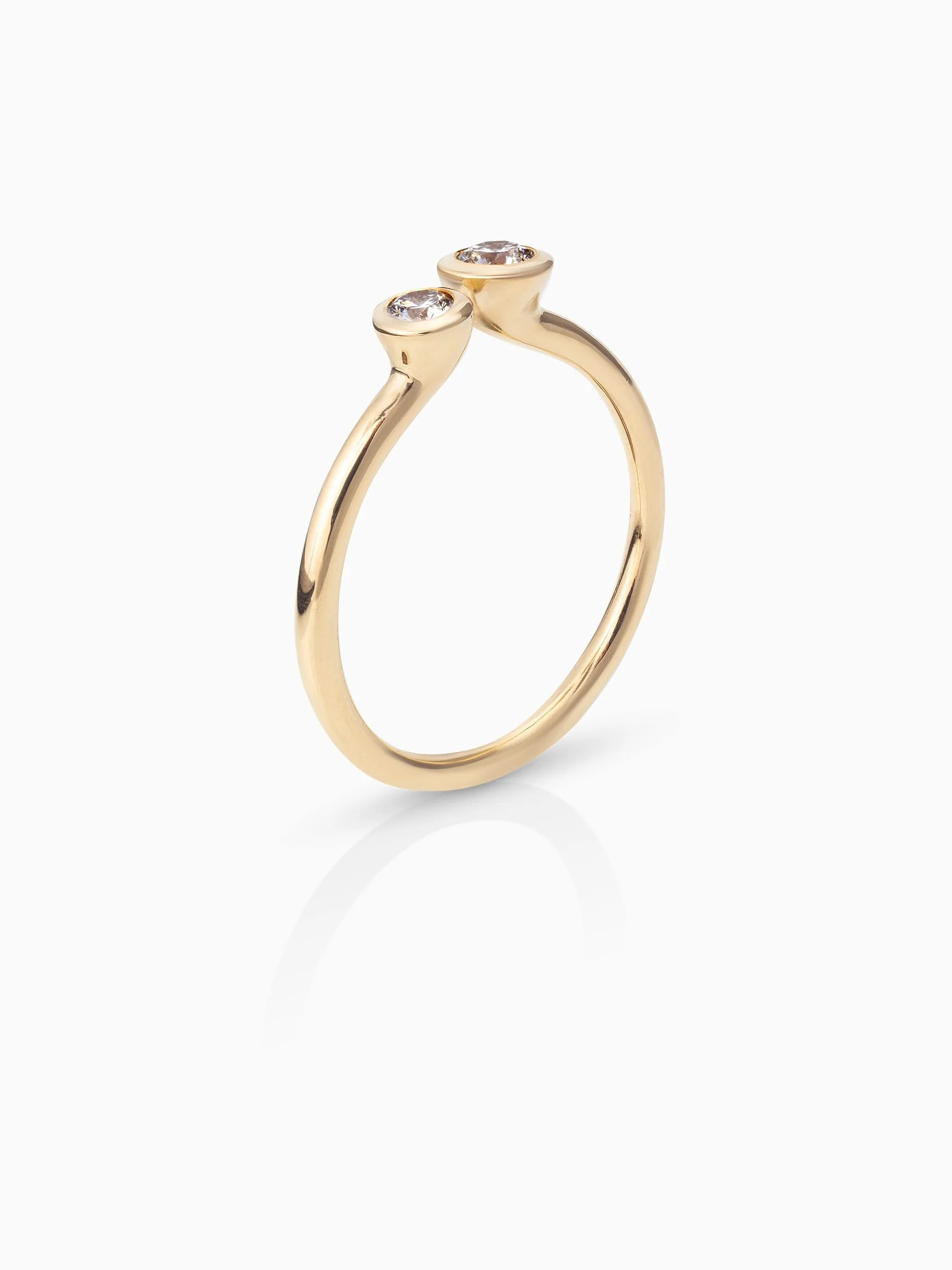 Quite Quiet Transitions Ring No.3 Slim Lab-Grown Diamonds Fairtrade Yellow Gold Engagement Ring Verlobungsring mit laborgezüchteten Diamanten Fairtrade Gelbgold