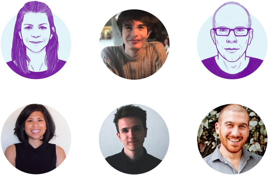 Our research team is (clockwise from top left) myself, Gonzalo del Peon, Jay Rosen, Jacob Nelson, Andrew Urodov, and Ruth Tupe.