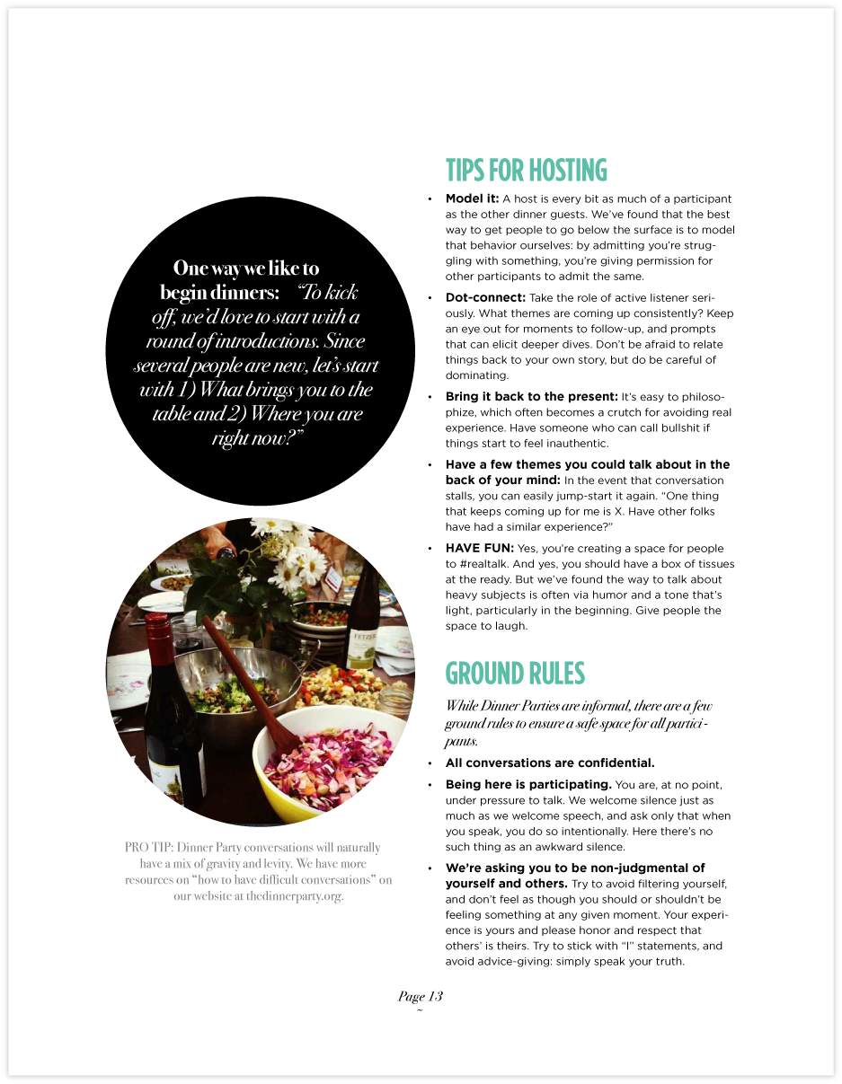 An excerpt from    The Host Guidebook    for The Dinner Party