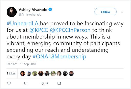Tweets about KPCC’s #UnheardLA and Ashley’s reflections on the flagship event series