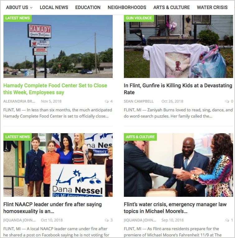 A sample of recent    Flint Beat    stories.