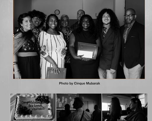 Photos from the 2017-2018 Oakland Voices graduation, as captured by one of the fellows. Screenshot from Oakland Voices .