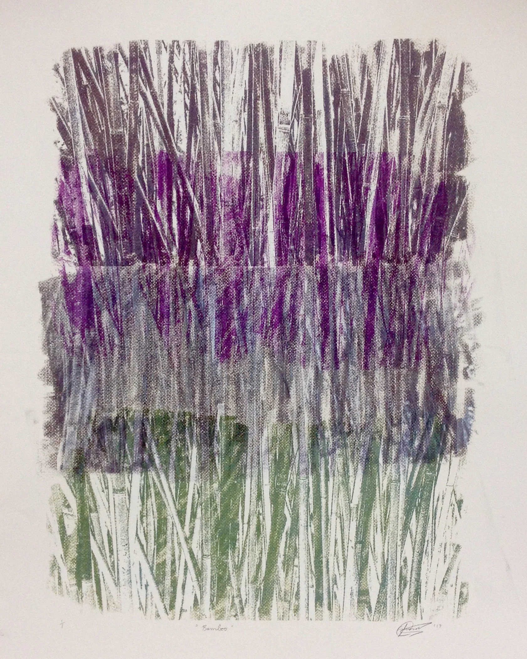 Bamboo. Monoprint. 40x60 cm. 2017. SOLD.