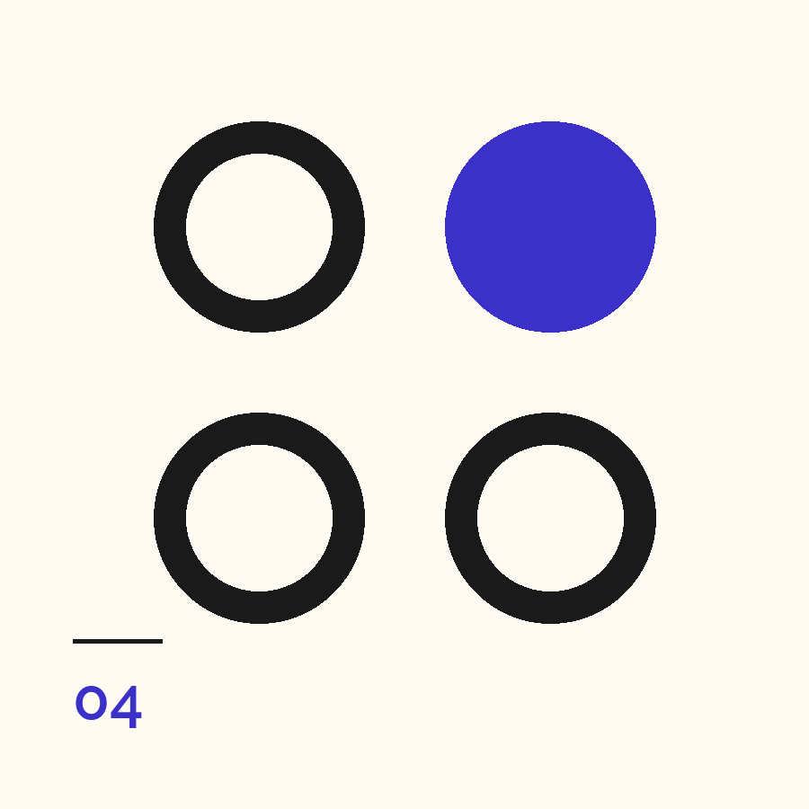 Talent strategy mark: four seats, the right one filled