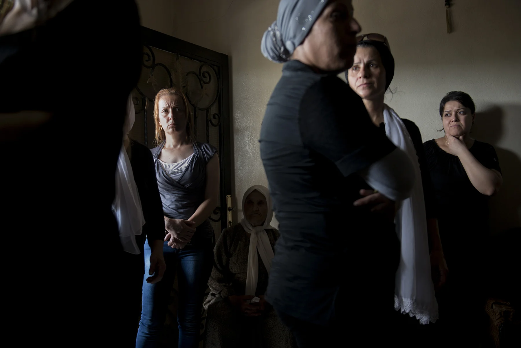 Friends and family gather in the village of Daqaqa in Latakia Province, Syria, for a military funeral for Abu Layth who died while fighting for the Syrian Army.
Andrea Bruce/ For the NYTimes
30148013A