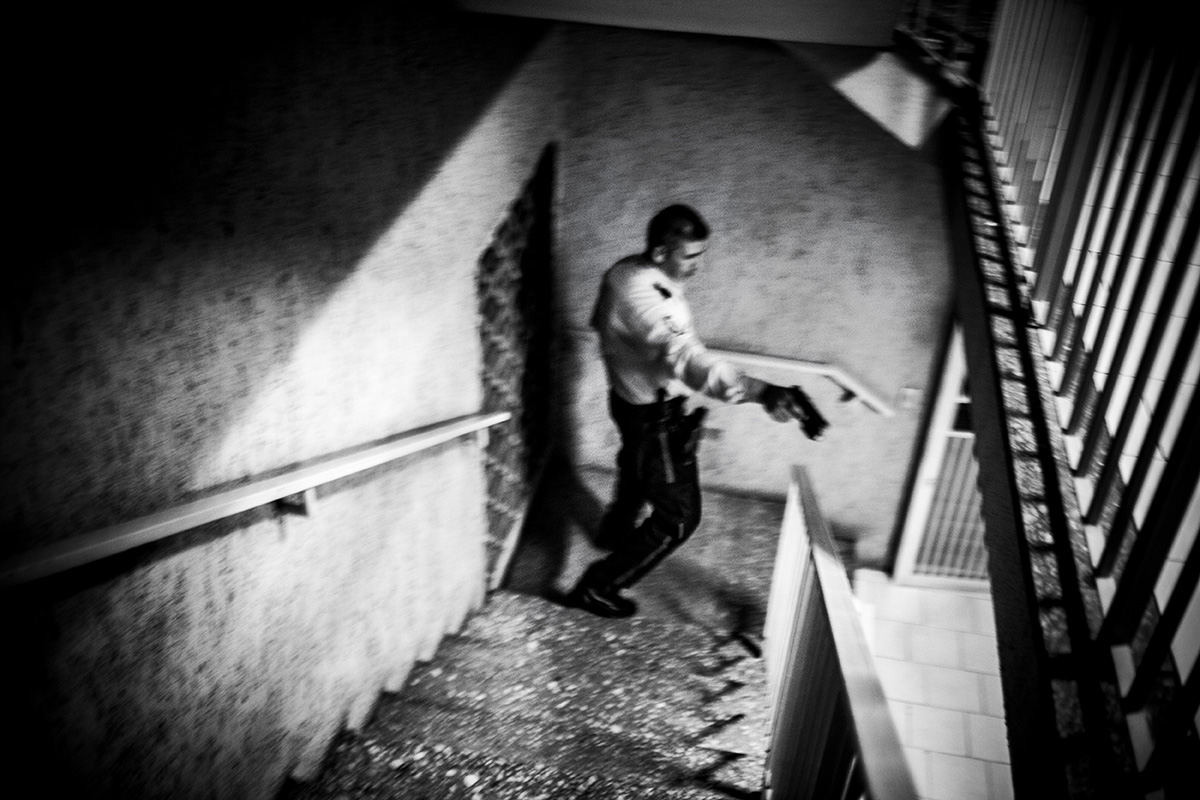 Venezuela, Caracas, December 2012, Police from the municipality of Sucre during an operation in the neighborhood of Petare, which is is one of the most troubled and violent areas of the Venezuelan capital.
