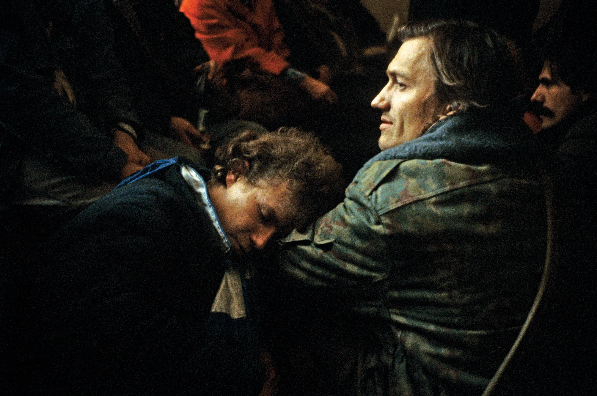 Russia, Moscow, 1993, Moscow Putch, The two-week stand off between Russian President Borris Yeltisn and former Vice President Rutskoi, barrackaded in the Parliament building, finally flarred into violence. Moscow turned into an open-air shooting range for Rutskoi's rag tag army of communist Russia, Moscow, militants sitting together