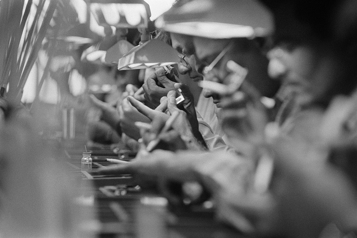 India, Surat, 2004, The main polishing center for diamonds in the world. About 70-80% of the world diamond production passes through here.