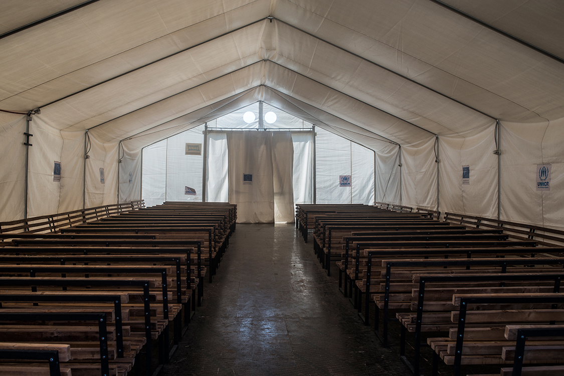 UNHCR tent in Gevgelija