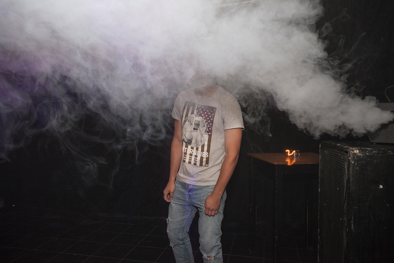  Sweden, Ostersund, June 2014 

A player of South Ossetia is seen while partying in a nightclub in Ostersund after a match 