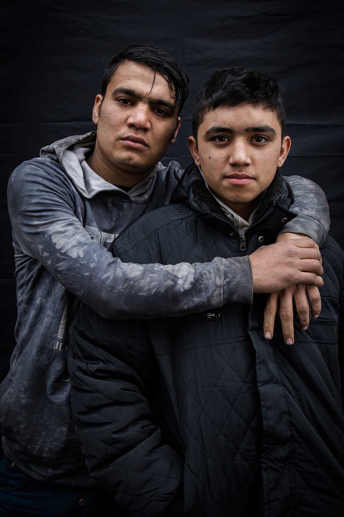  "We are friends, we left Afghanistan together. 
That was more than one year ago."

Abdullah and Ijaza, Afghanistan.  