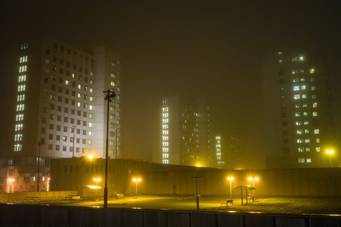  The building complex of Bijlmerbajes AZC in Amsterdam, Netherlands. 