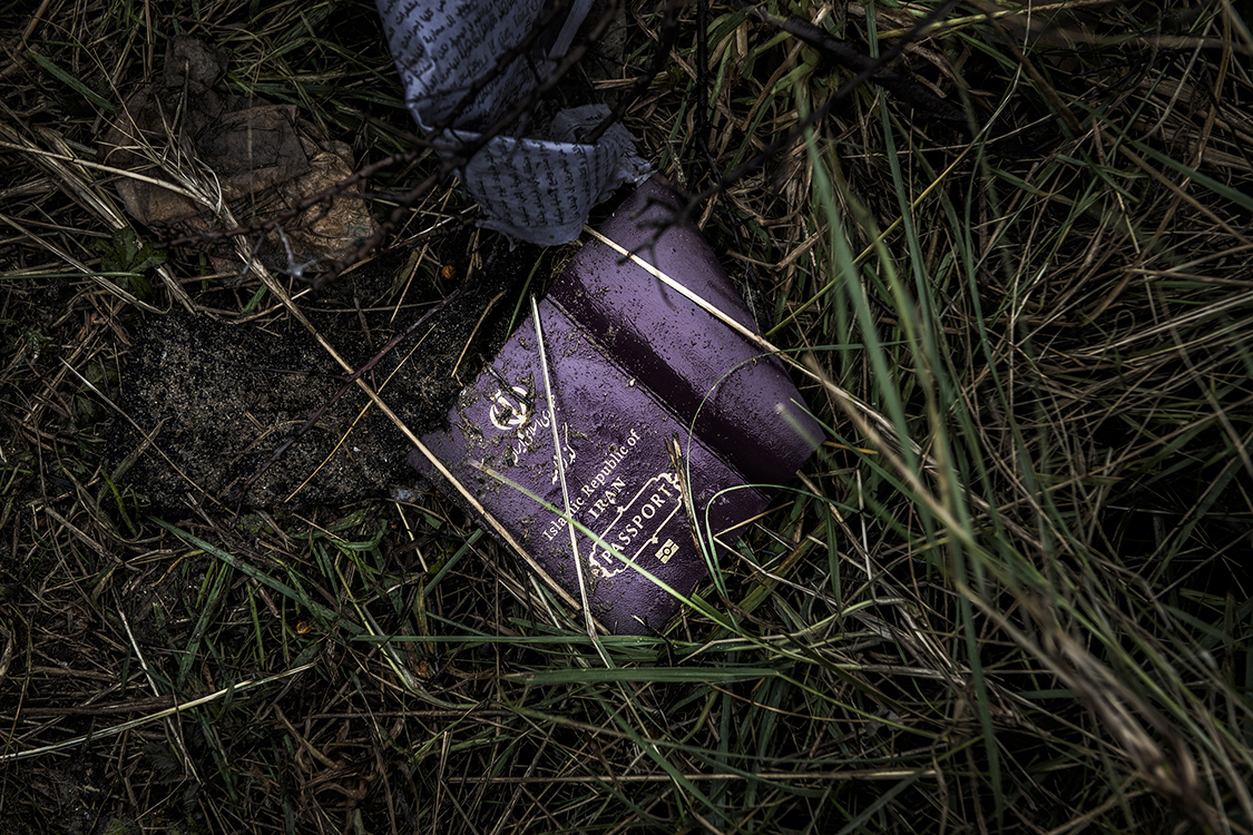  The remainings of an Iranian passport found after the south part of the Jungle was dismantled. 3000 people were living in this area before the eviction started.  