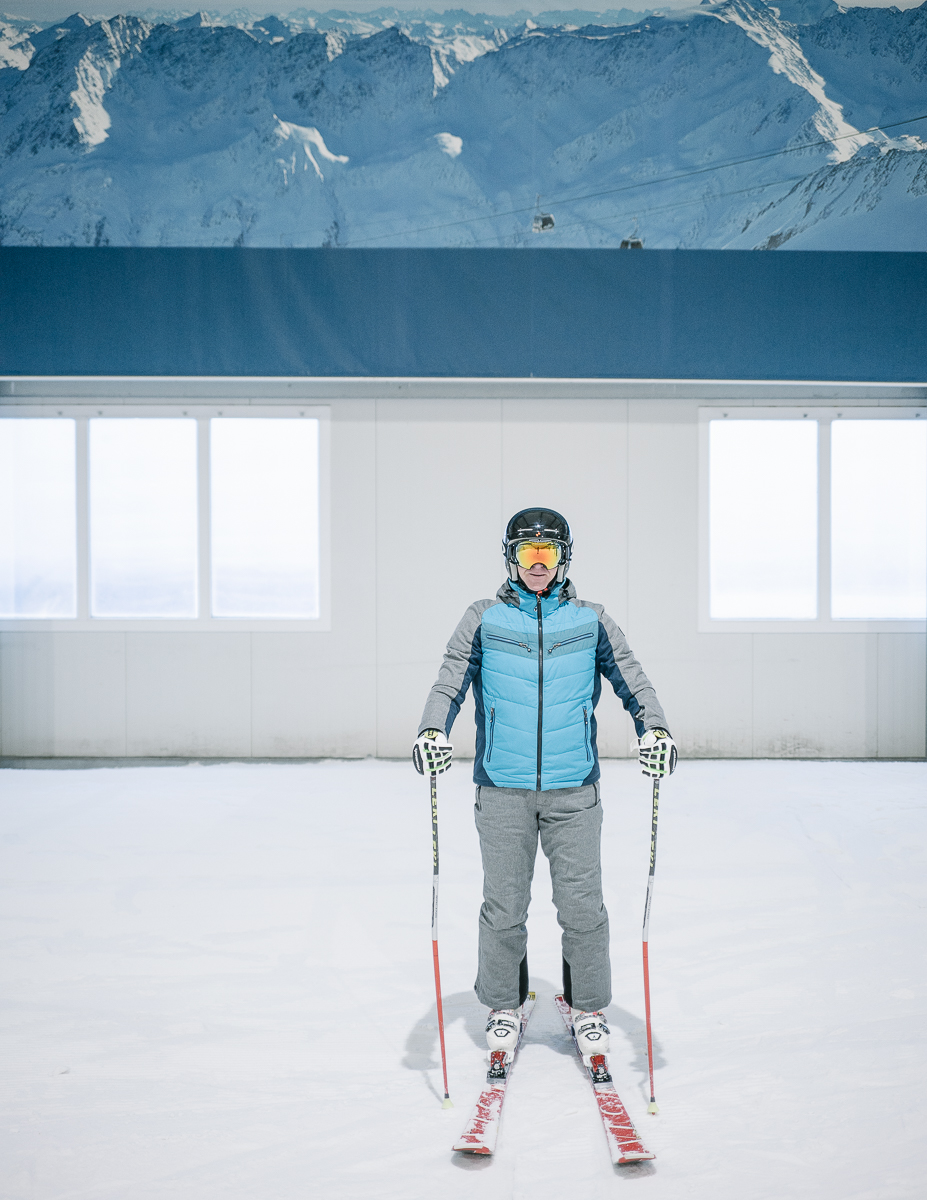  Skier at the indoor ski slope. Bispingen, Germany. 12/2017.

© Elias Holzknecht 