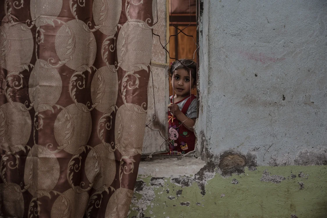  Portrait of day-dreamy Tiktum at age 5. 
Iraq, 09/03/2017 