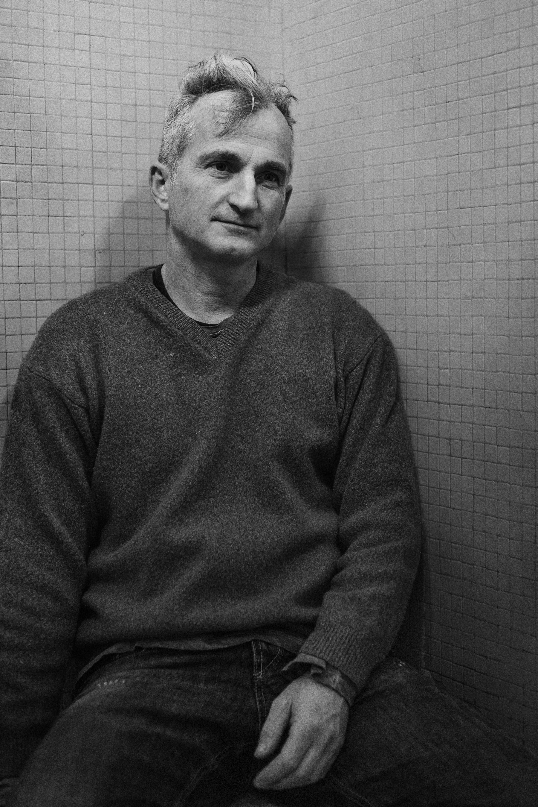  Andrea Rosso (45) portrayed inside the Public Baths of Via Agli� in the working-class district of Barriera di Milano in Turin, Italy; November 2018.
Mr. Rosso separated from his ex-wife in July; since he couldn�t afford a space for himself, he is no