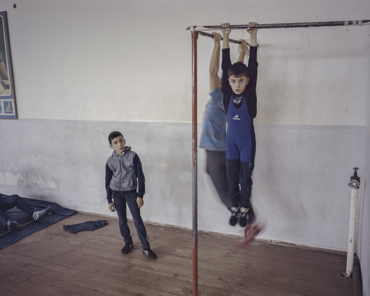  The training methods are sometimes very painful. Children do their fitness training in Etchmiadzin in order to gain muscles. 