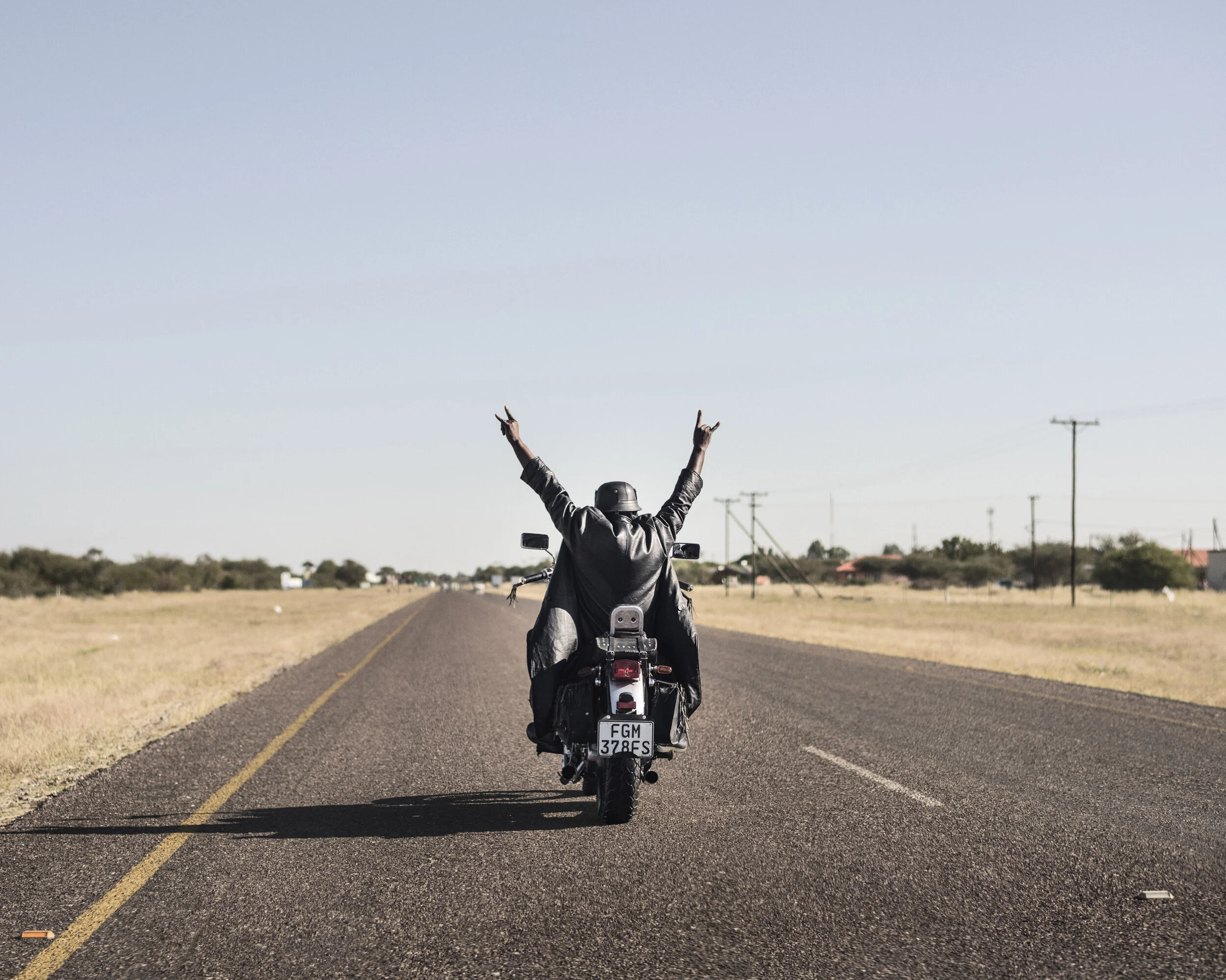  Botswana, Ghanzi, May 2017“Vulture” 32 years old Overthrust front man, bassist and lead vocalist.
I am a rocker, I live for rock n roll and I´ll die a true, loyal metal warrior, anything that is not metal doesn’t make sense to me, I love metal. I st