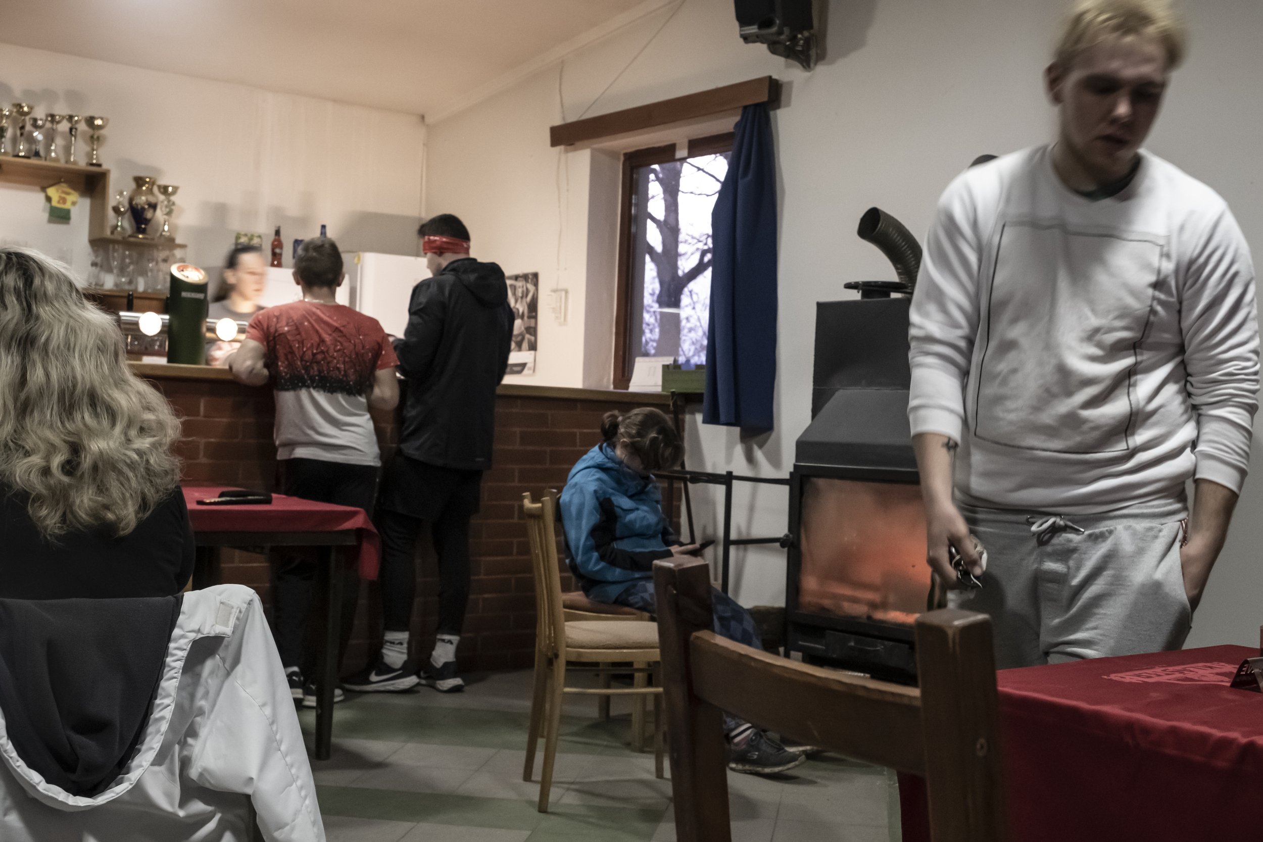  A small pub equipped with a fireplace serves as the centre of social life and gatherings for the residents of the village. 