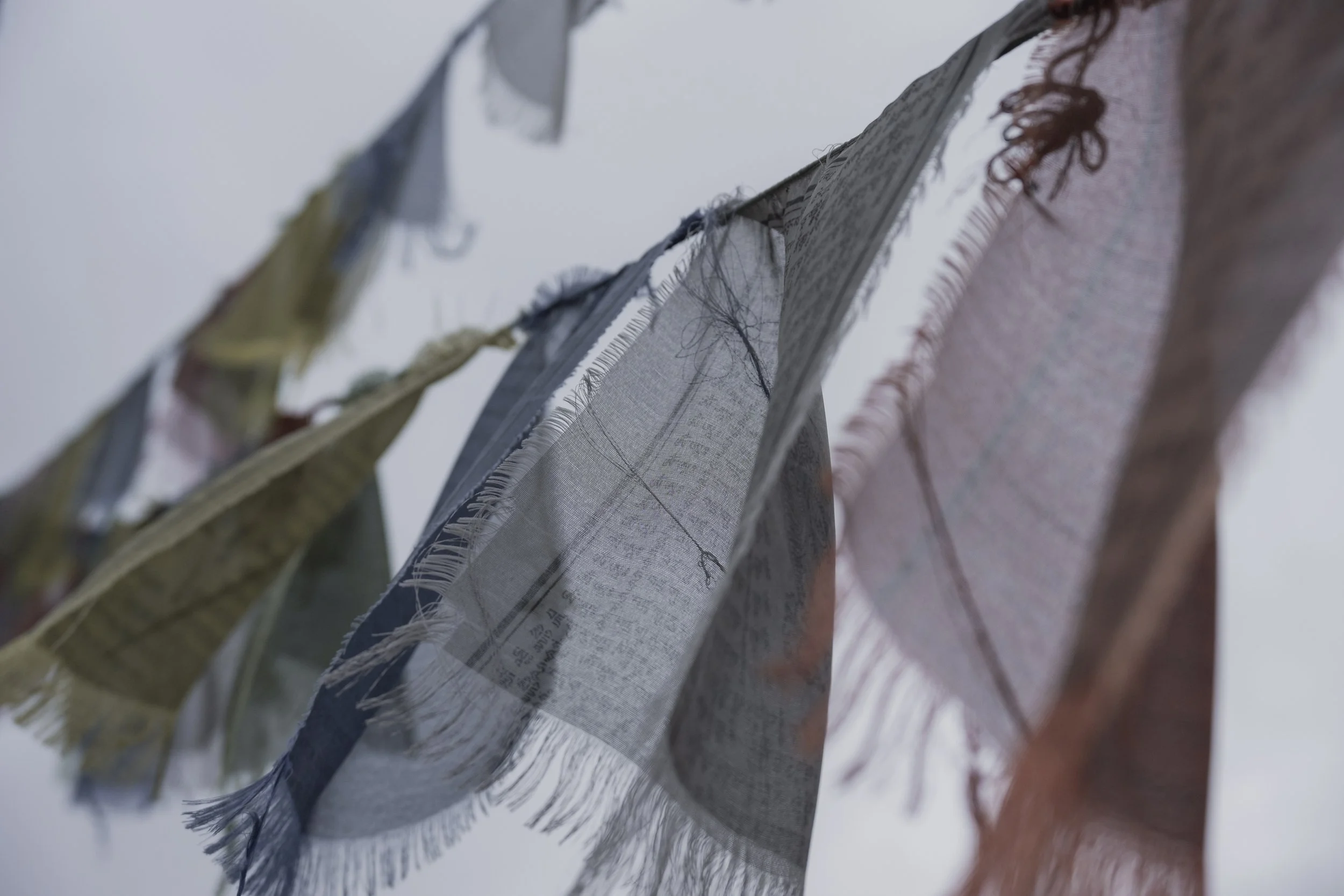 Lung-ta (Wind Horses) prayer flags flutter across the Himalayan sky. Photo by Yuri Segalerba.