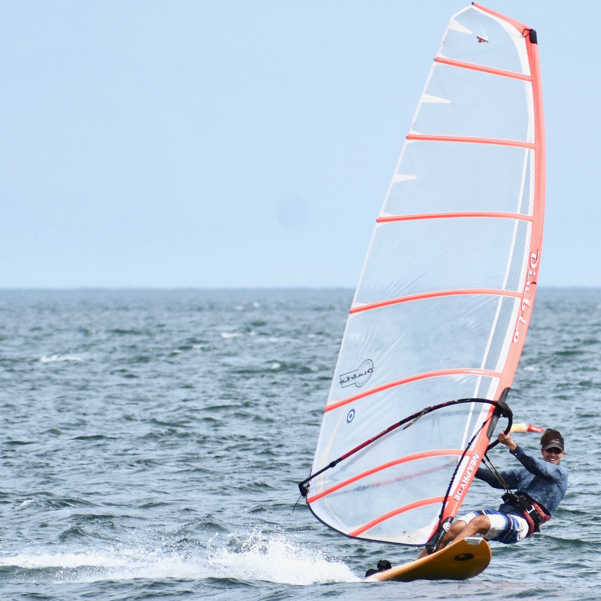 Fun to be on the water no matter what. But this hurts a lot less than rowing…