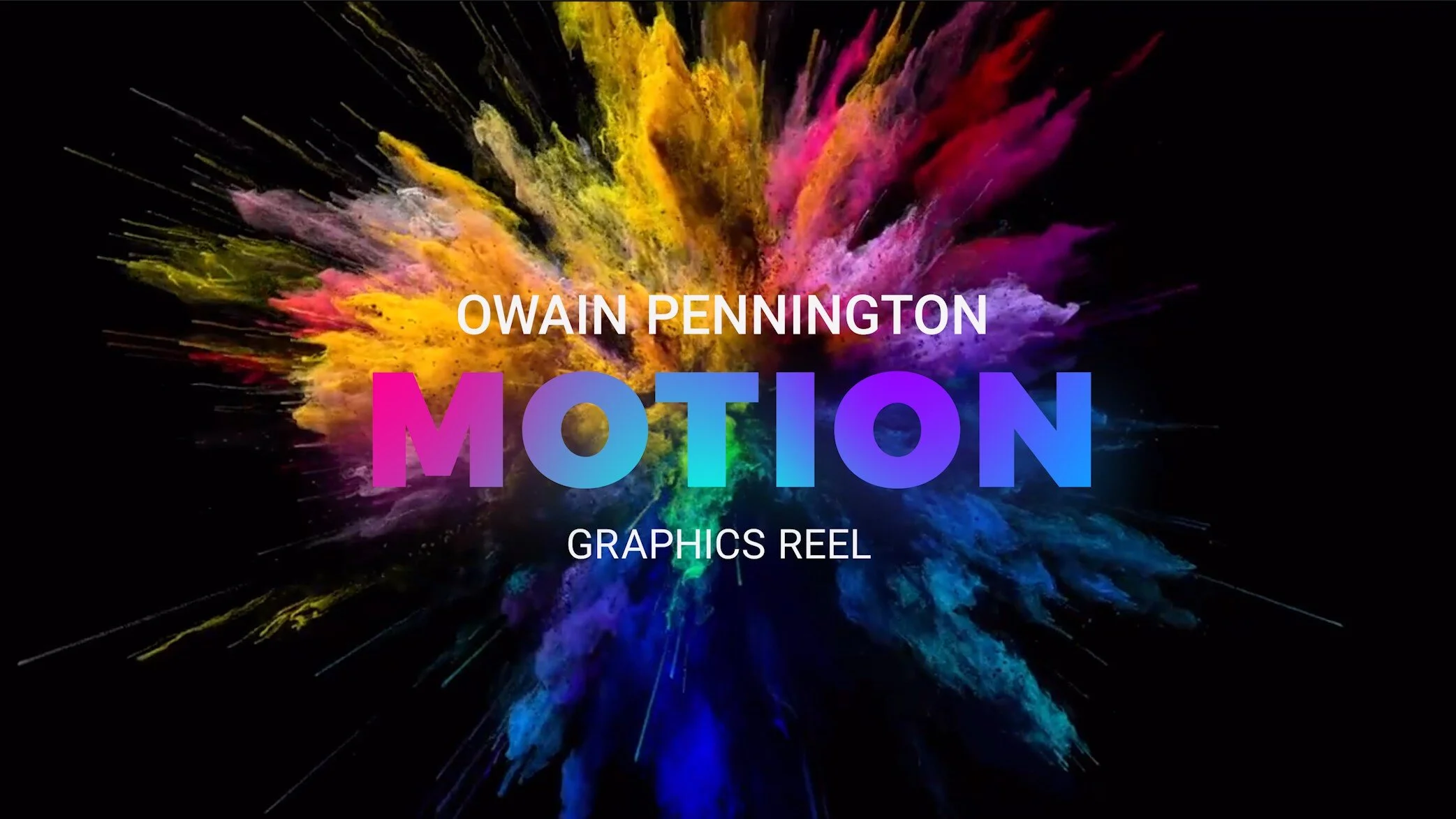 Owain Pennington Motion Graphics Reel 2020
