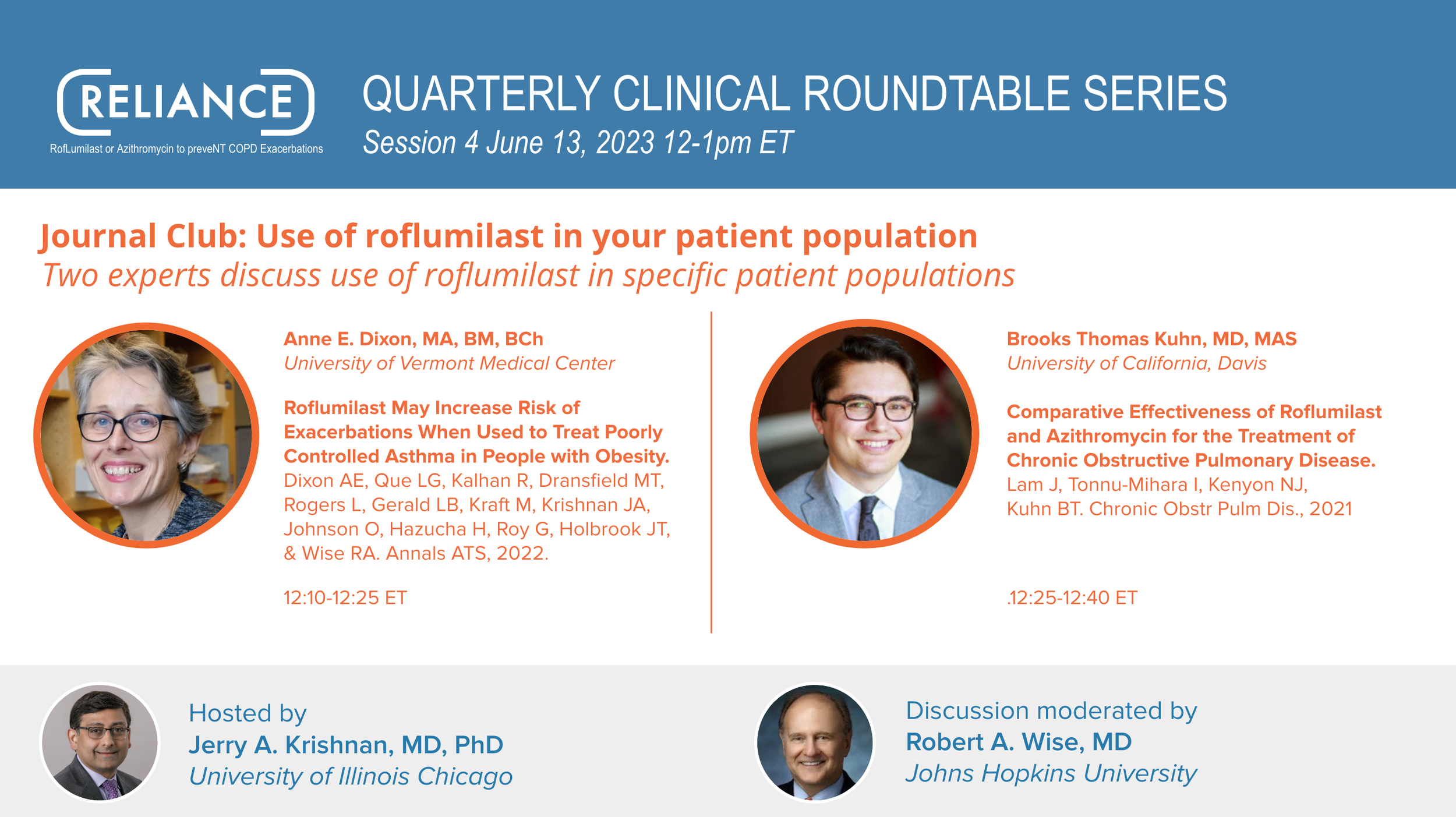 June 13, 2023 | Journal Club: Use of roflumilast in your patient population