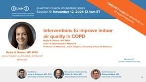 November 11, 2024 | Roundtable | Nadia Hansel: Interventions to improve indoor air quality in COPD