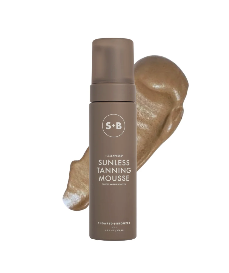 Sugared and bronzed tanning mousse