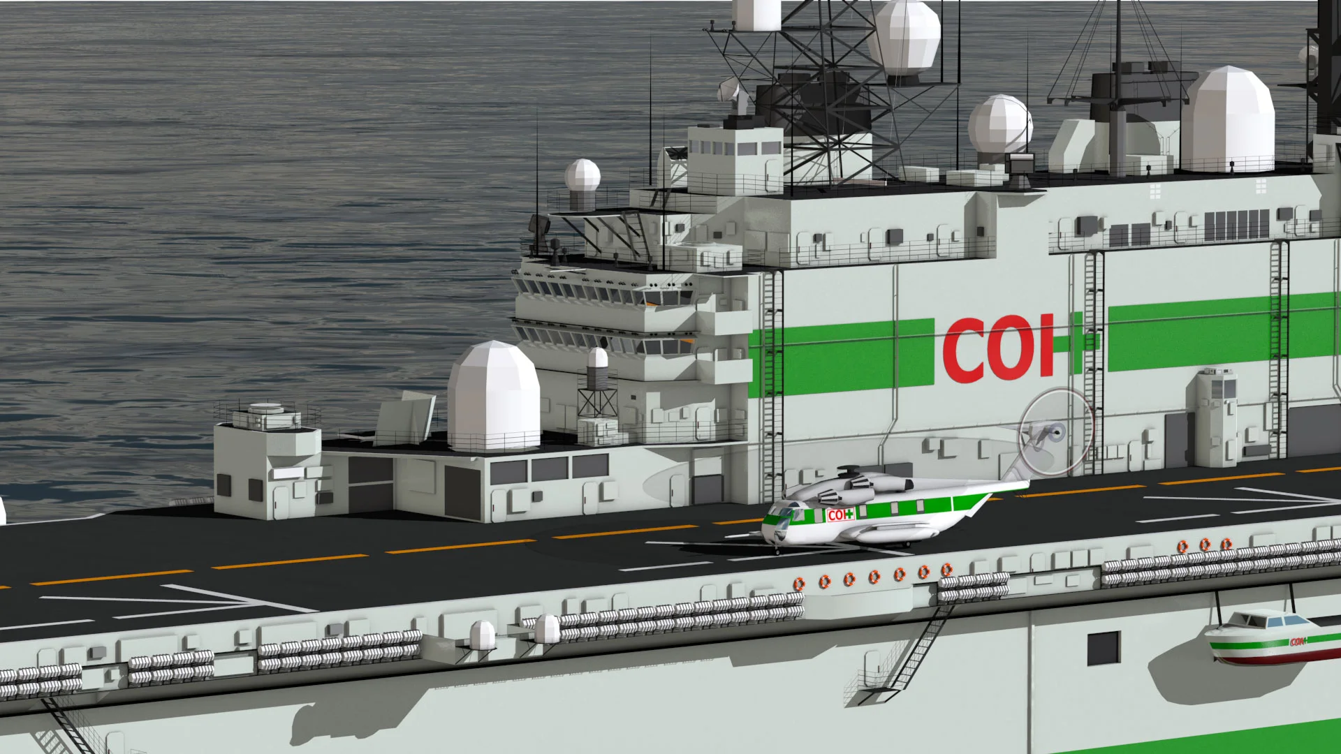 Rendering of the USS Nassau back in commission