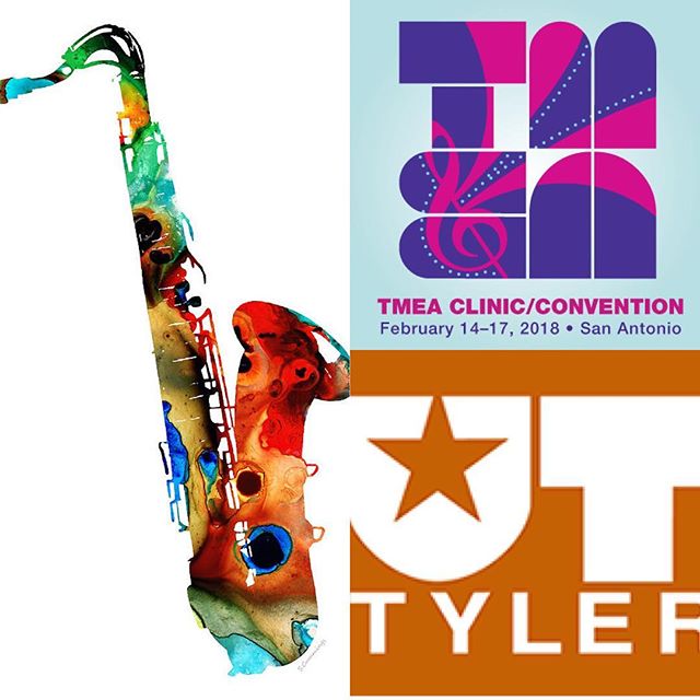 Congrats to our very own @ilikejazz83 for being commissioned by @uttylersaxos to write a piece for their performance @texasmusiceducators!! Come check out the WORLD PREMIERE con Friday at 11:00 am!! #tmea2018 #patriotsaxes #patriotmusic #worldpremier