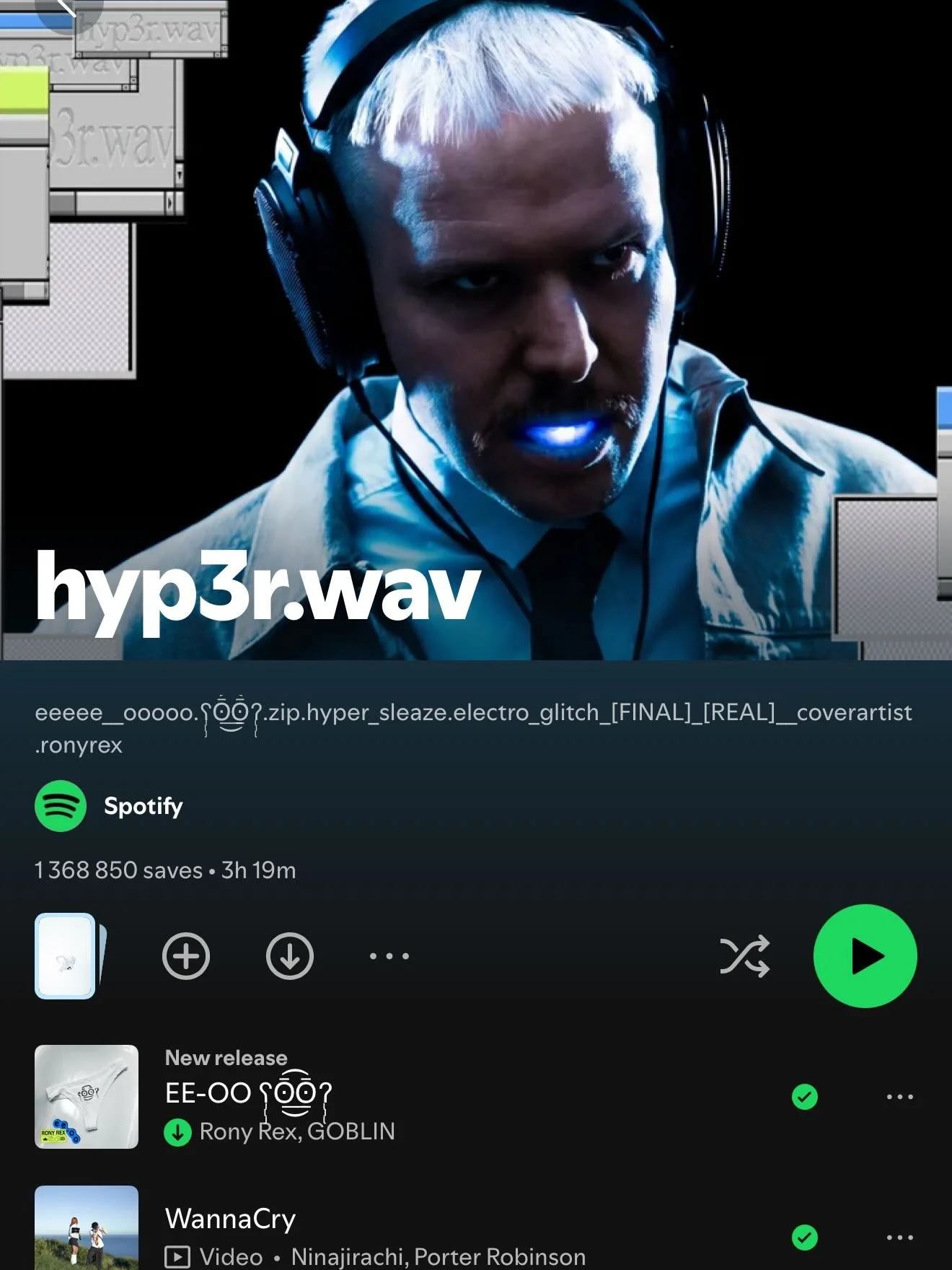 j&ouml;sses EE-OO ʕ̡̢̡ʘ̅͟͜͡ʘ̲̅ʔ̢̡̢

OUT TODAY

what a damn start for it, back in 2019 when my biggest song so far, milk it came out it got 1/10th of this 🐸🐸🐸 think the first finnish artist to make the cover of hyp3r 

overwhelmed, processing, grat