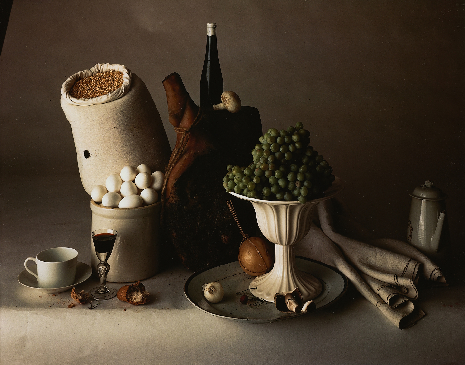 Irving Penn, Still Life with Food , New York, 1947. Silver dye bleach print. © Condé Nast