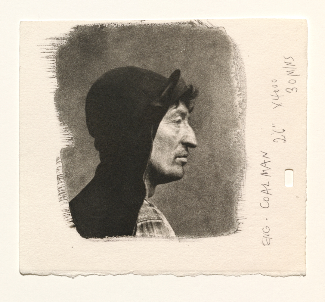 Test fragment of Coal Man (B) , London, 1950. Platinum-palladium print. © The Irving Penn Foundation