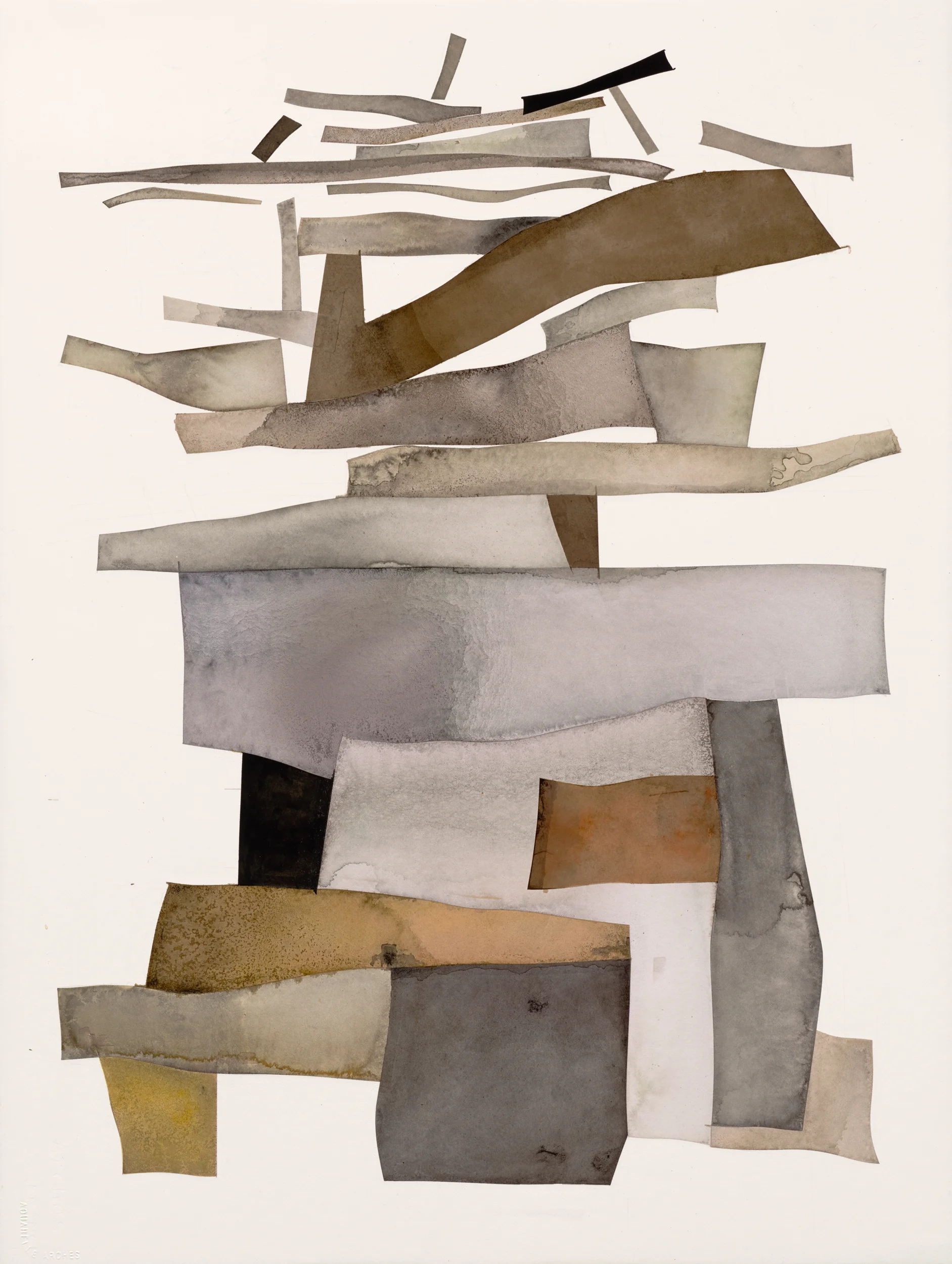 Irving Penn, Tower of Babel , 2006. India ink with gum arabic over graphite on paper. © The Irving Penn Foundation